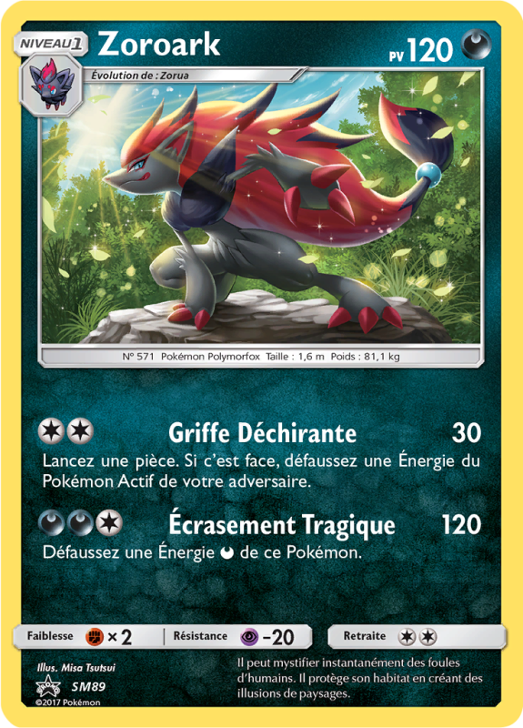 Carte Pokémon Zoroark SM89 Promo SM