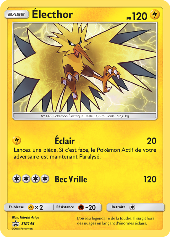 Carte Pokémon Électhor SM145 Promo SM