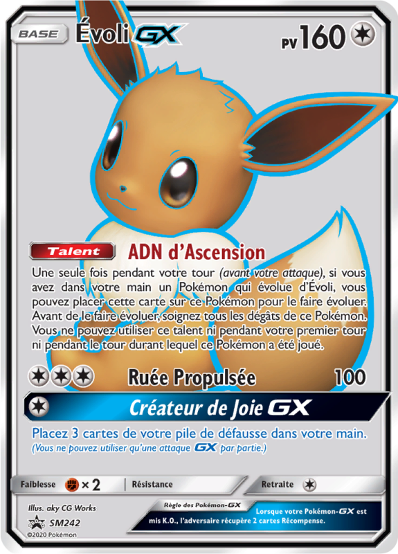 Carte Pokémon Évoli-GX SM242 Promo SM