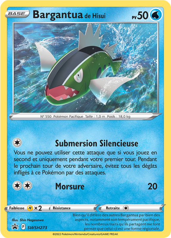 Carte Pokémon Bargantua de Hisui SWSH273 Promo SWSH