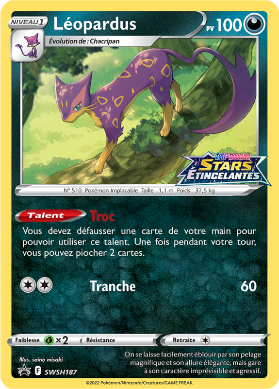 Carte Pokémon Léopardus SWSH187 Promo SWSH