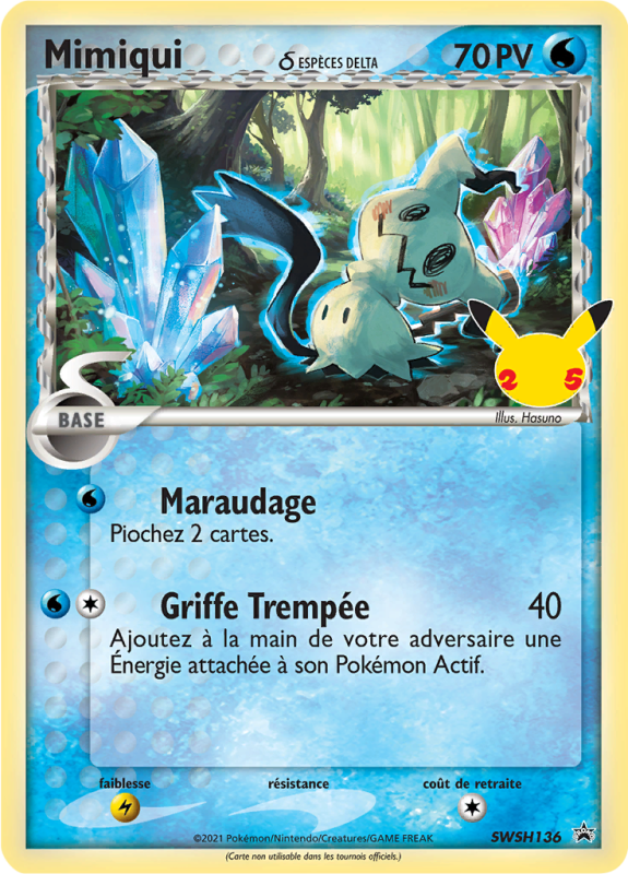 Carte Pokémon Mimiqui δ SWSH136 Promo SWSH