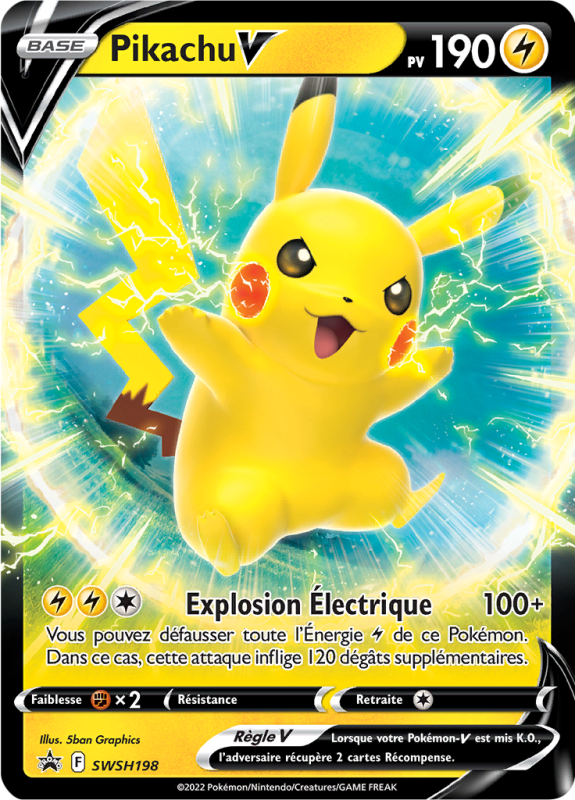 Carte Pokémon Pikachu-V SWSH198 Promo SWSH
