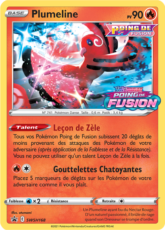 Carte Pokémon Plumeline SWSH168 Promo SWSH