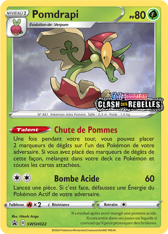 Carte Pokémon Pomdrapi SWSH022 Promo SWSH
