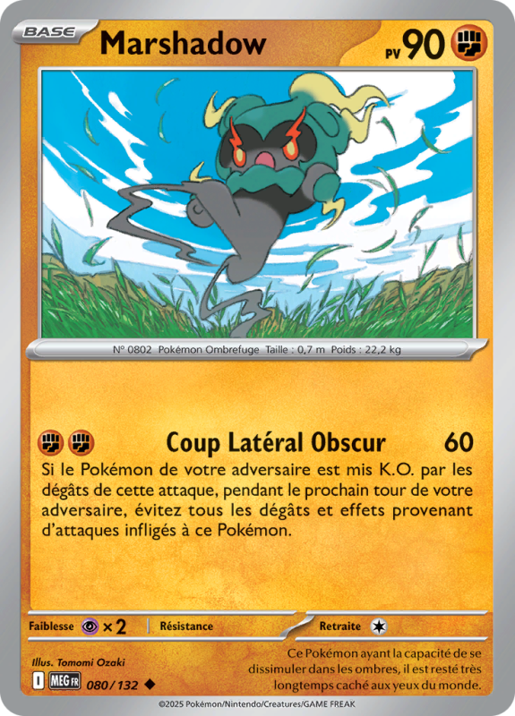 Carte Pokémon Marshadow 080/132 Peu commune Méga-Évolution (JCC)