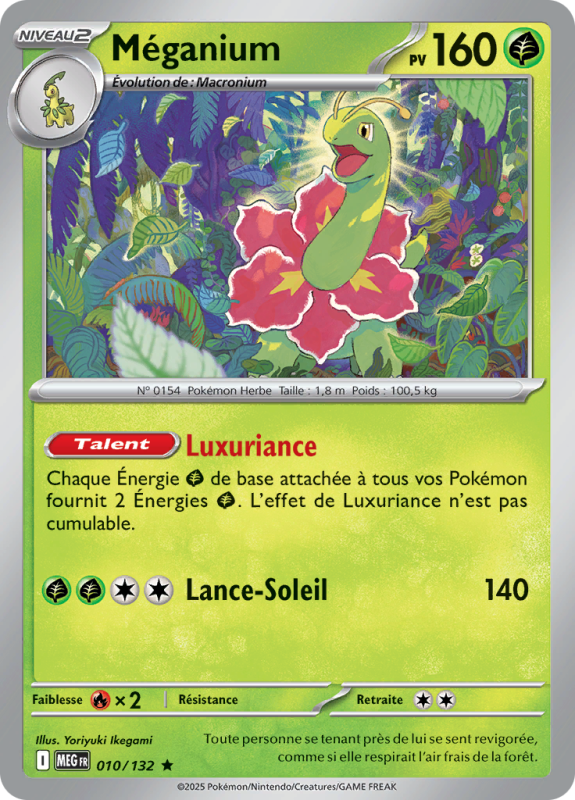 Carte Pokémon Méganium 010/132 Holographique Méga-Évolution (JCC)
