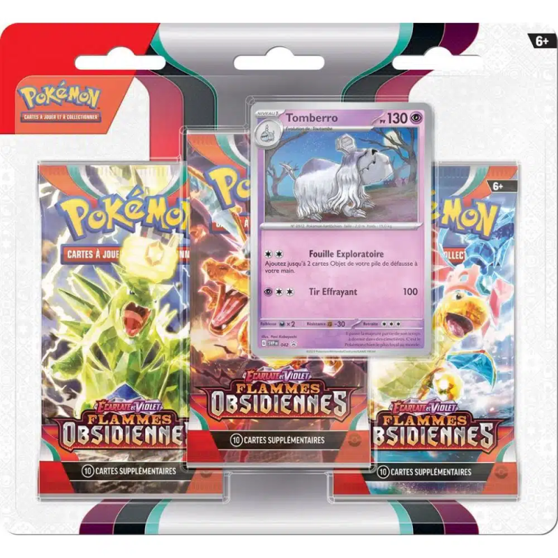 Pokémon – Tripack – Flammes Obsidiennes – EV03 – en français