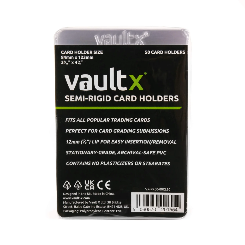 VaultX - Card Savers Semi-Rigide - Haute Transparence