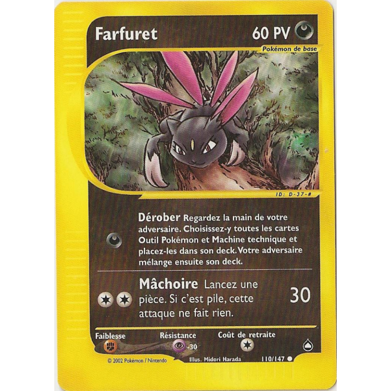 Carte Pokémon Farfuret 110/147 Commune Aquapolis