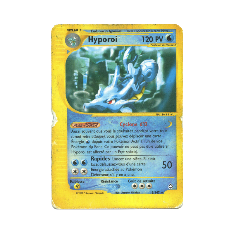 Carte Pokémon Hyporoi 19/147 Rare Aquapolis