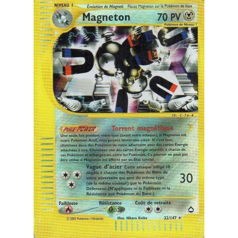 Carte Pokémon Magneton 22/147 Rare Aquapolis