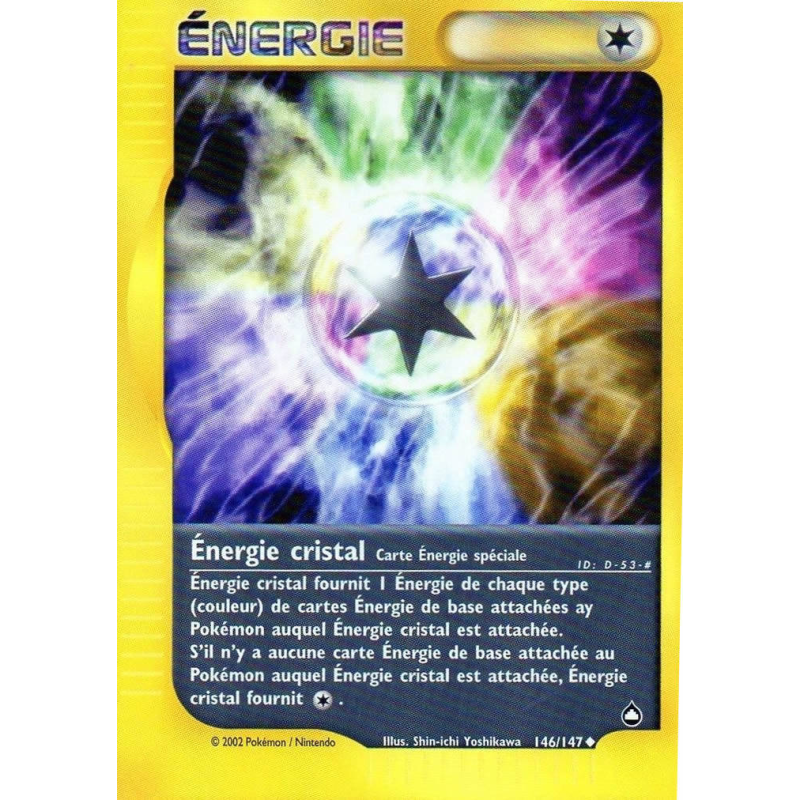 Carte Pokémon Énergie cristal 146/147 Peu commune Aquapolis