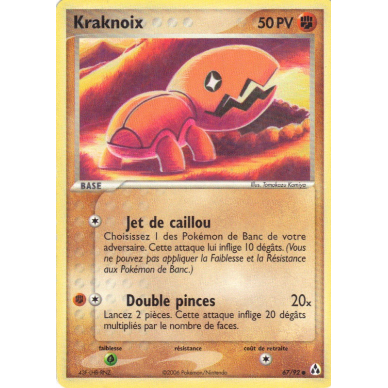 Carte Pokémon Kraknoix 67/92 Commune Créateurs de légendes