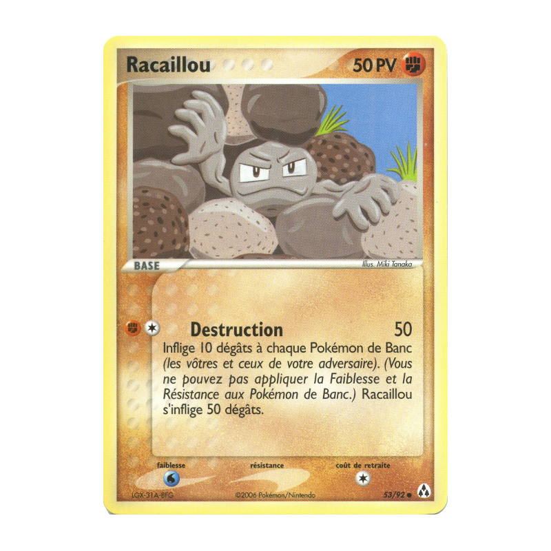 Carte Pokémon Racaillou 53/92 Commune Créateurs de légendes