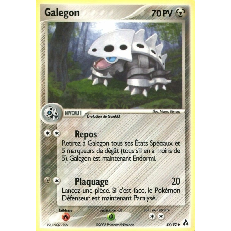 Carte Pokémon Galegon 38/92 Peu commune Créateurs de légendes