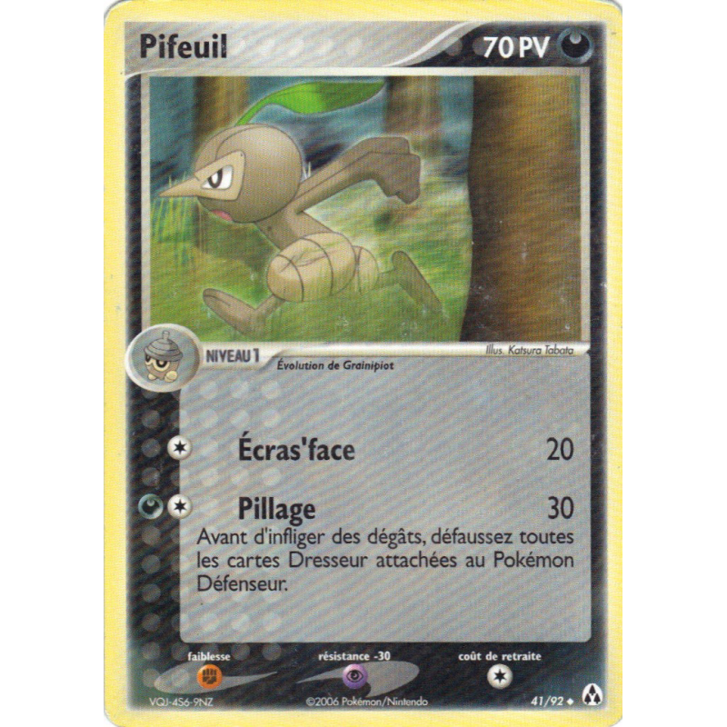 Carte Pokémon Pifeuil 41/92 Peu commune Créateurs de légendes