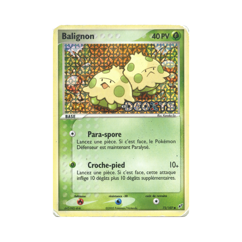 Carte Pokémon Balignon 72/107 Commune Deoxys