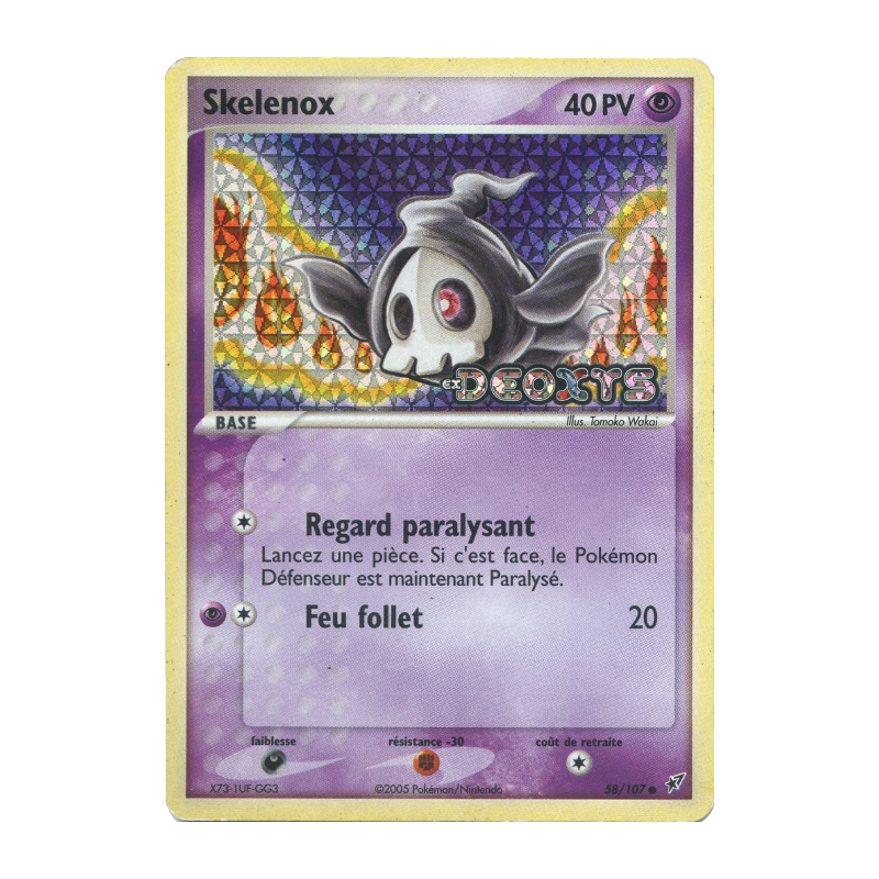 Carte Pokémon Skelenox 58/107 Commune Deoxys