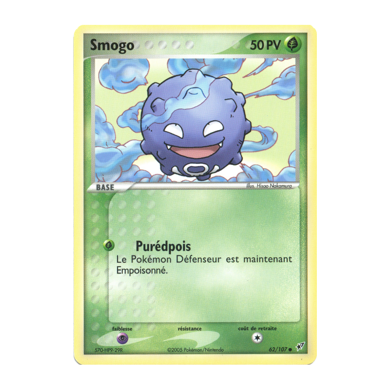 Carte Pokémon Smogo 62/107 Commune Deoxys