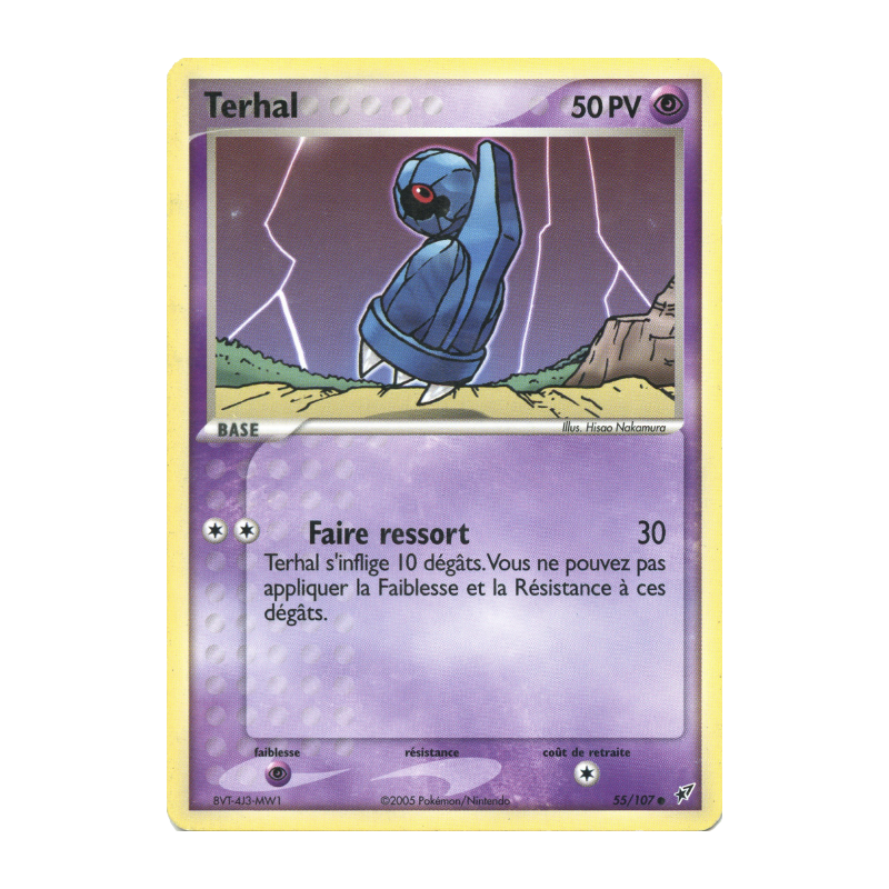 Carte Pokémon Terhal 55/107 Commune Deoxys