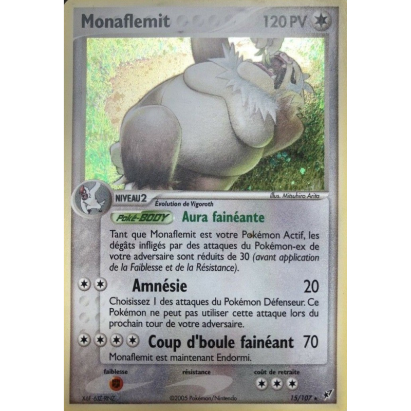 Carte Pokémon Monaflemit 15/107 Holographique Deoxys