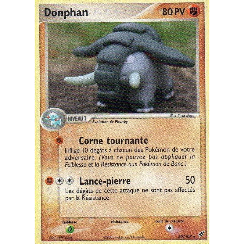 Carte Pokémon Donphan 30/107 Peu commune Deoxys