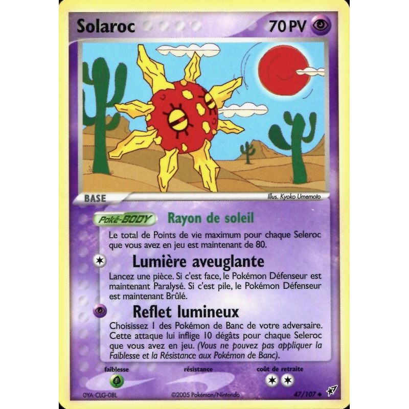 Carte Pokémon Solaroc 47/107 Peu commune Deoxys