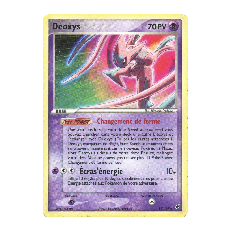 Carte Pokémon Deoxys 17/107 Rare Deoxys