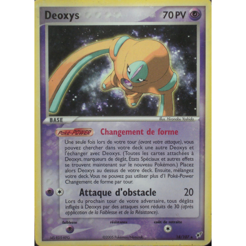 Carte Pokémon Deoxys 18/107 Rare Deoxys
