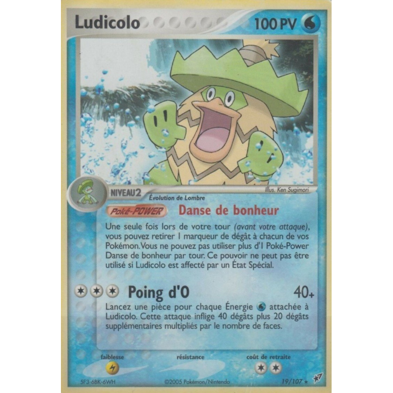 Carte Pokémon Ludicolo 19/107 Rare Deoxys