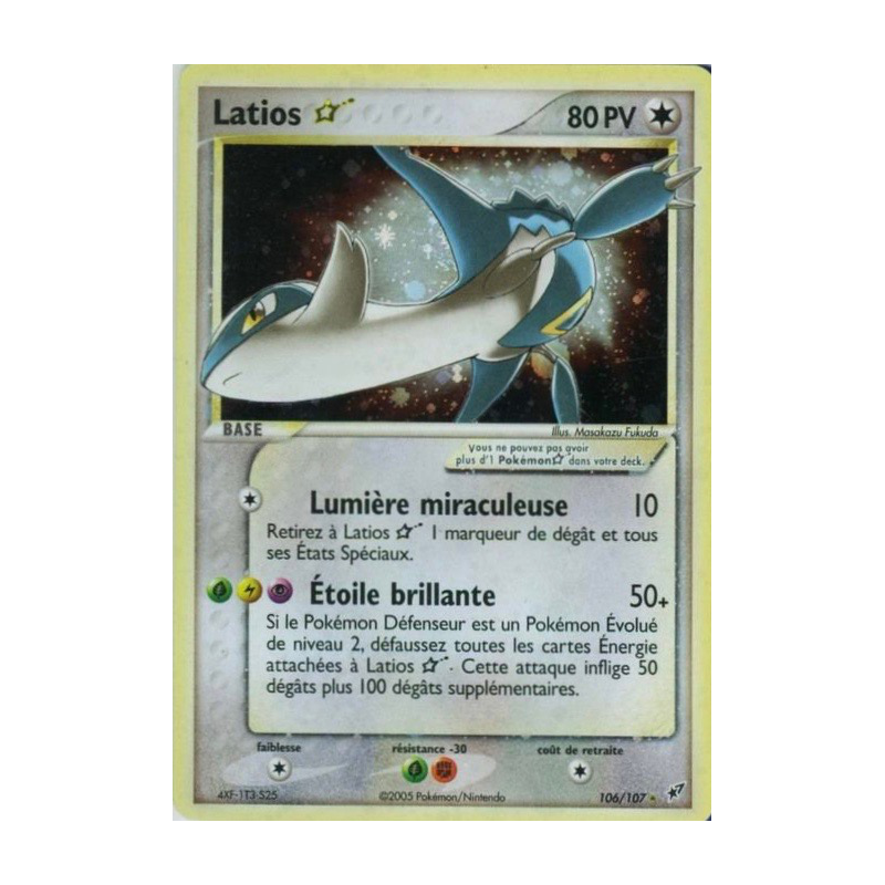 Carte Pokémon Latios ☆ 106/107 Ultra Rare Deoxys