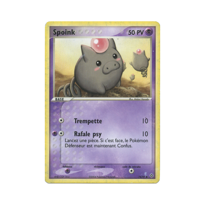 Carte Pokémon Spoink 74/97 Commune Dragon