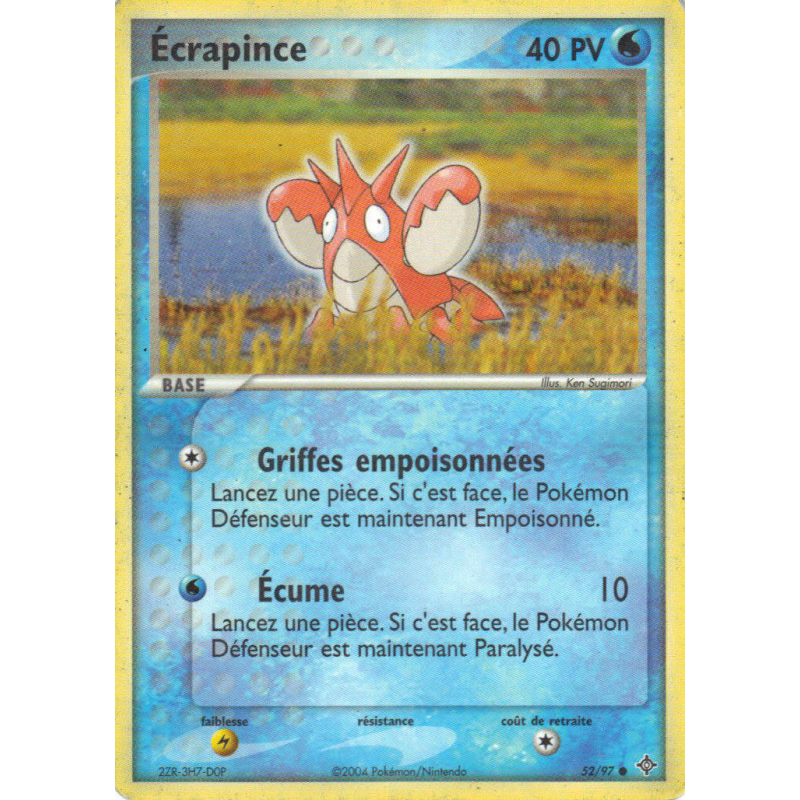 Carte Pokémon Écrapince 52/97 Commune Dragon