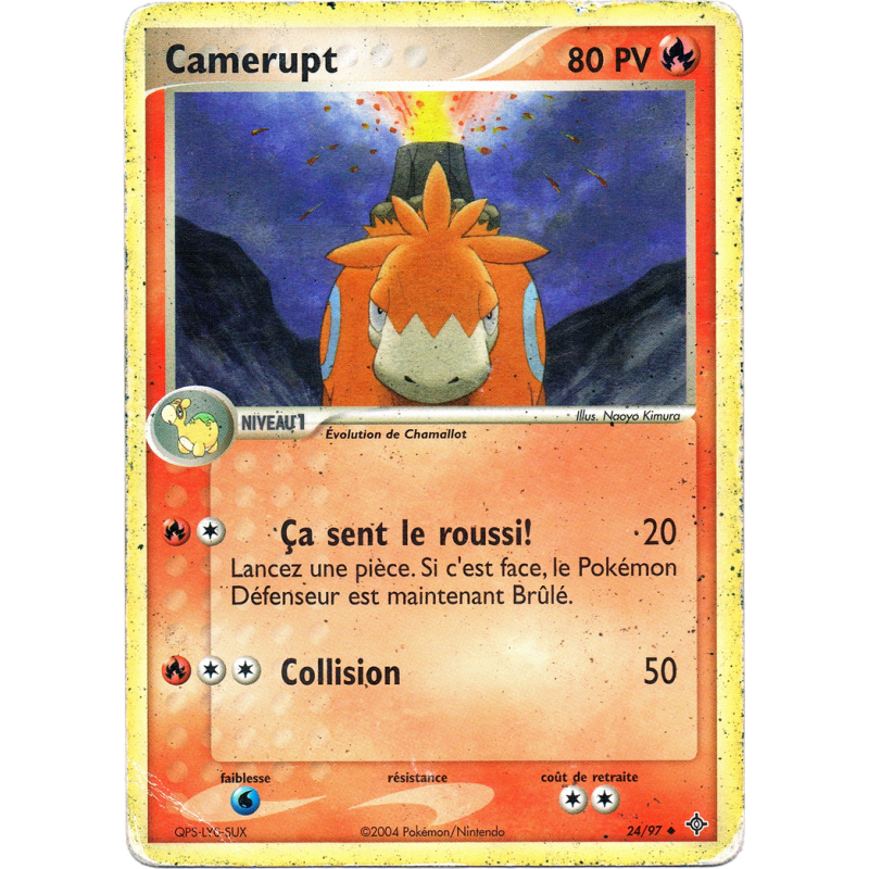 Carte Pokémon Camerupt 24/100 Peu commune Dragon