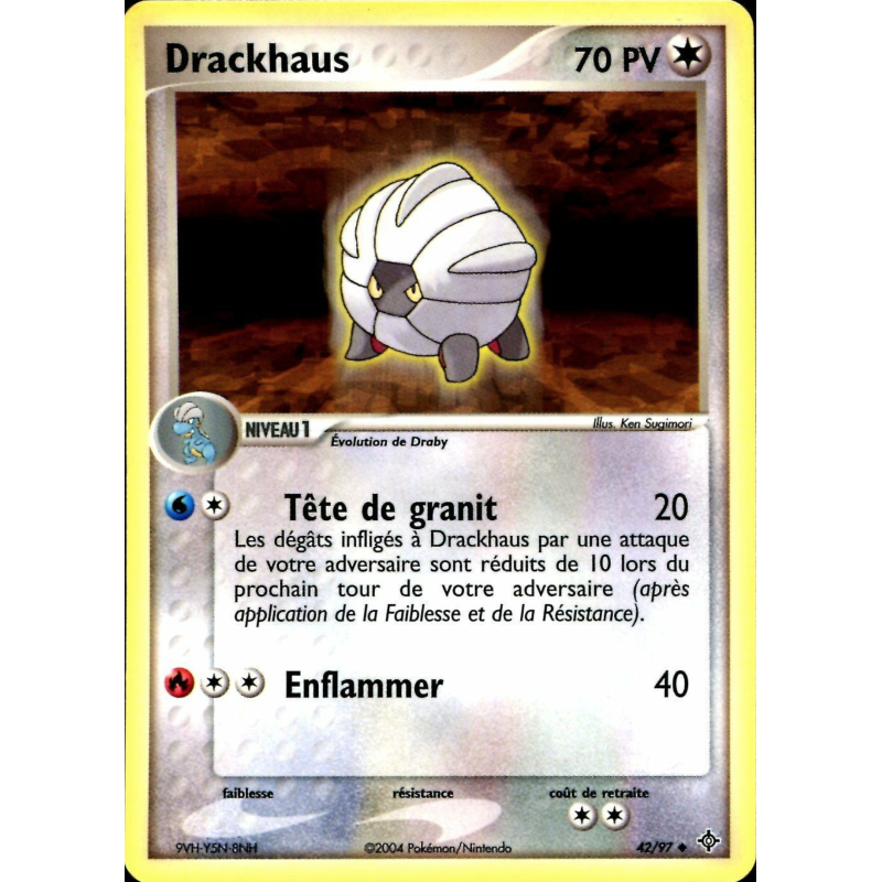 Carte Pokémon Drackhaus 42/97 Peu commune Dragon