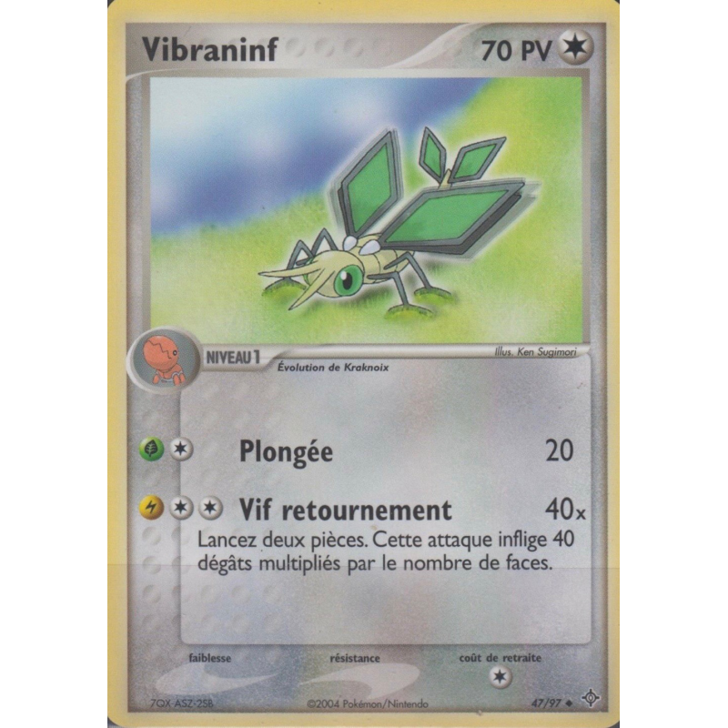 Carte Pokémon Vibraninf 47/97 Peu commune Dragon
