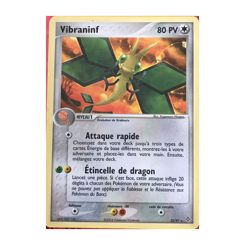 Carte Pokémon Vibraninf 22/97 Rare Dragon