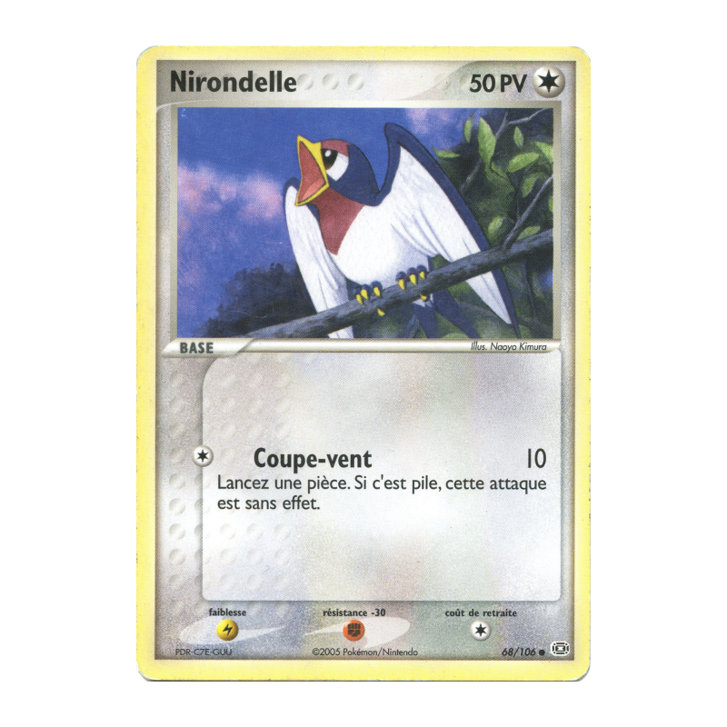 Carte Pokémon Nirondelle 68/101 Commune Émeraude