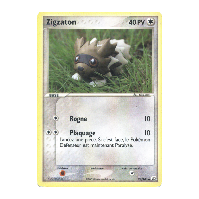 Carte Pokémon Zigzaton 74/106 Commune Émeraude