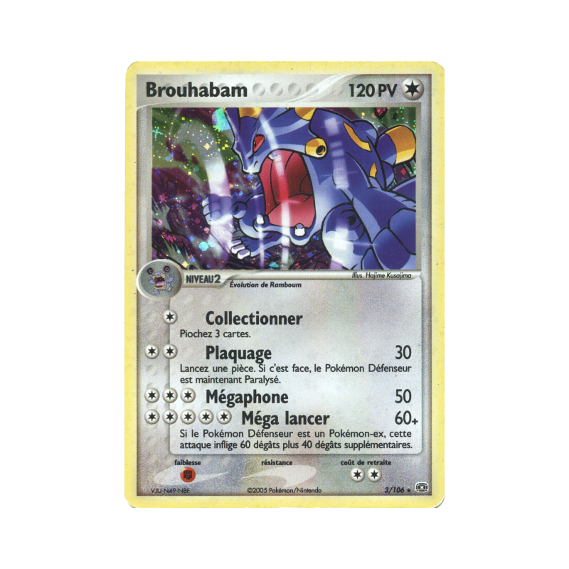 Carte Pokémon Brouhabam 3/106 Holographique Émeraude