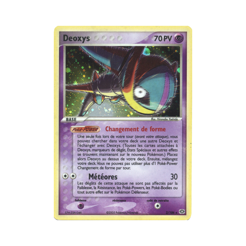 Carte Pokémon Deoxys 2/106 Holographique Émeraude