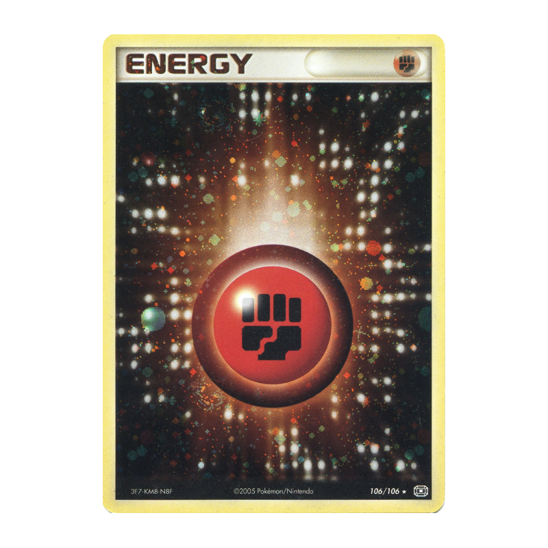 Carte Pokémon Énergie Combat 106/106 Holographique Émeraude