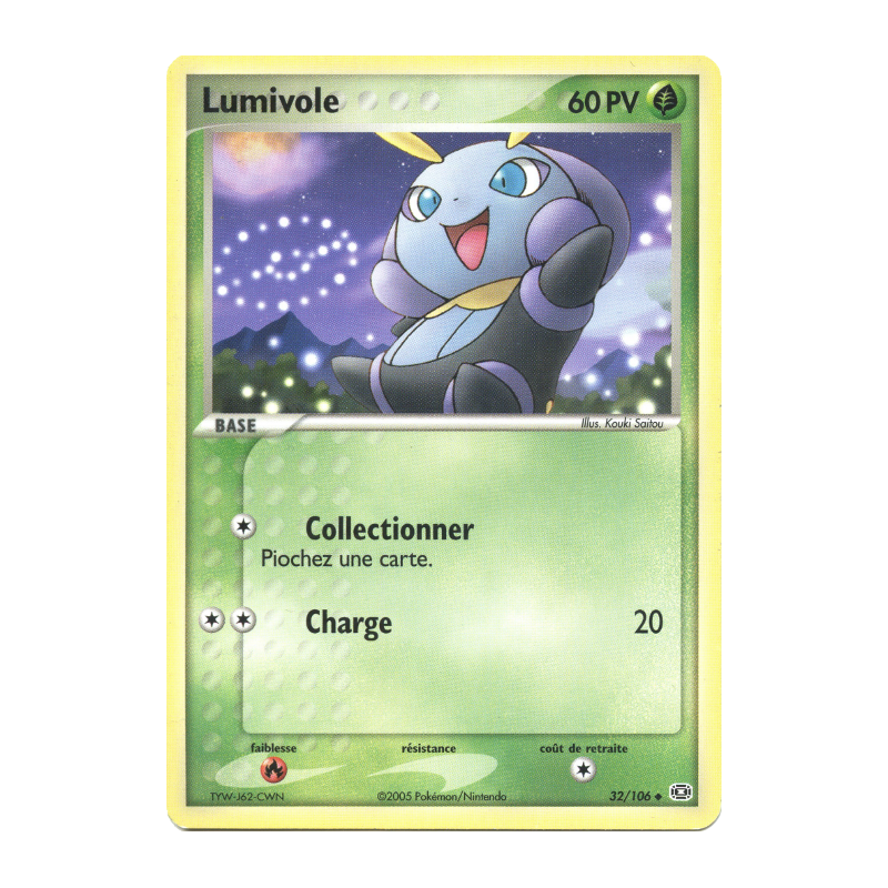 Carte Pokémon Lumivole 32/106 Peu commune Émeraude