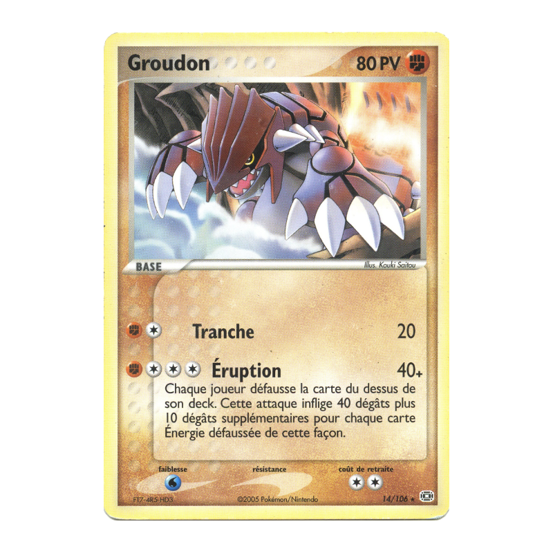 Carte Pokémon Groudon 14/101 Rare Émeraude
