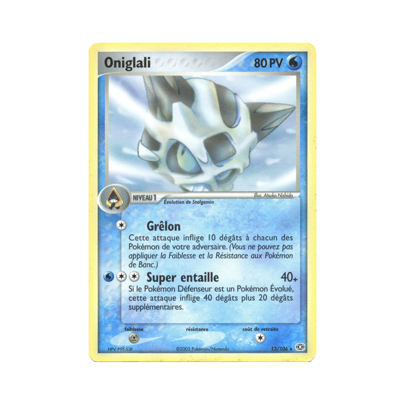 Carte Pokémon Oniglali 13/106 Rare Émeraude