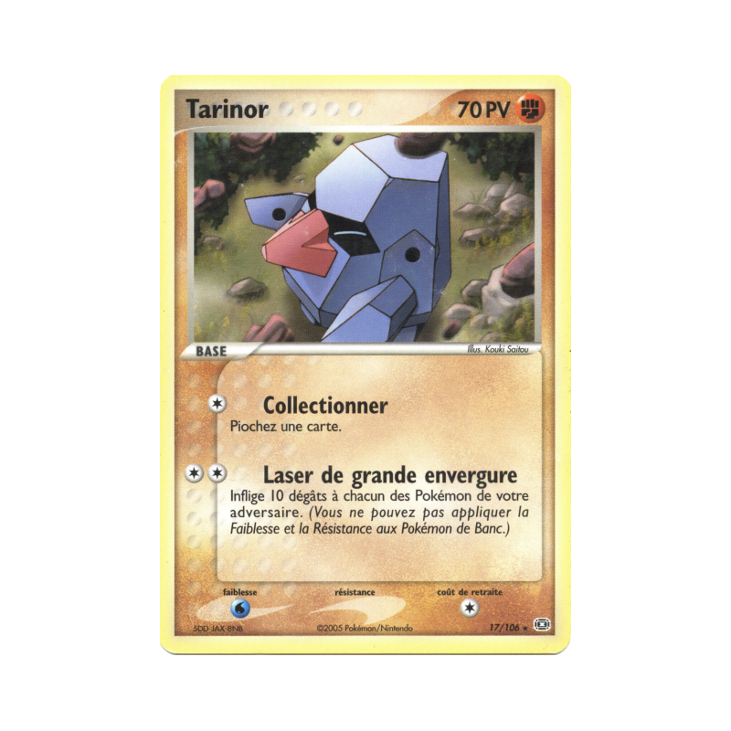 Carte Pokémon Tarinor 17/106 Rare Émeraude