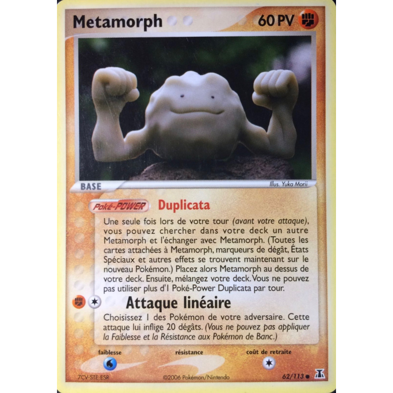 Carte Pokémon Metamorph 62/113 Commune Espèces Delta