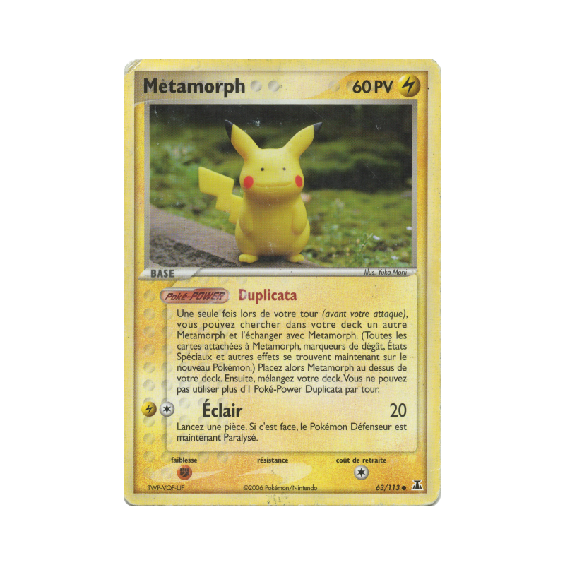 Carte Pokémon Metamorph 63/113 Commune Espèces Delta