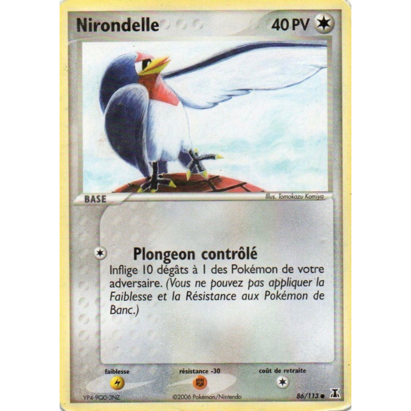 Carte Pokémon Nirondelle 86/113 Commune Espèces Delta